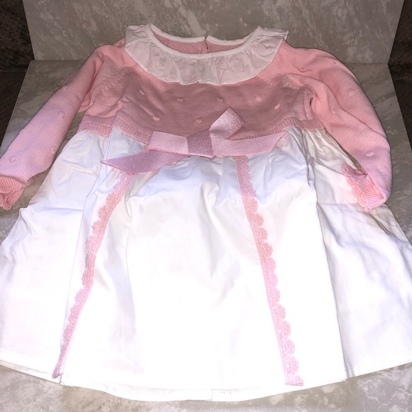 Other - Baby Girl Pink & White Dress 18-34M